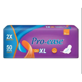 2x Pro-ease XL 50mm Sanitary 15Pads